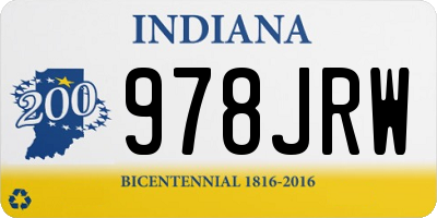 IN license plate 978JRW