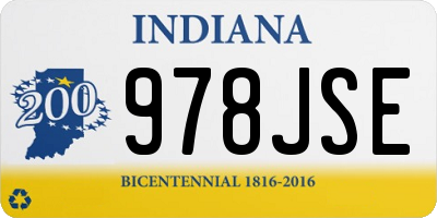 IN license plate 978JSE
