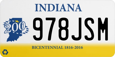 IN license plate 978JSM