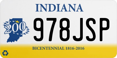 IN license plate 978JSP