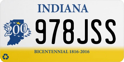 IN license plate 978JSS