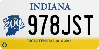 IN license plate 978JST