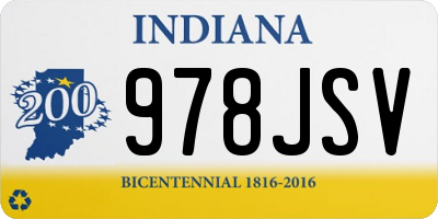 IN license plate 978JSV