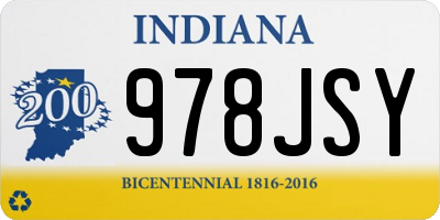 IN license plate 978JSY