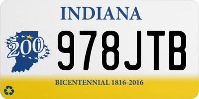 IN license plate 978JTB