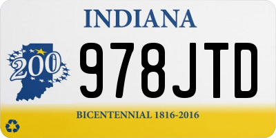 IN license plate 978JTD
