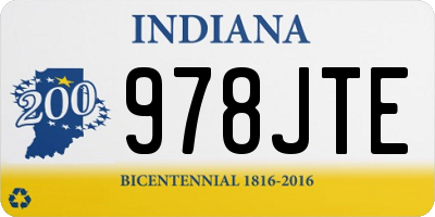 IN license plate 978JTE