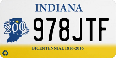 IN license plate 978JTF