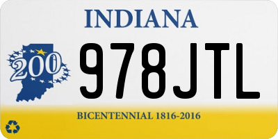 IN license plate 978JTL