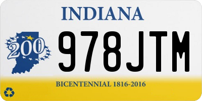 IN license plate 978JTM