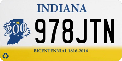IN license plate 978JTN