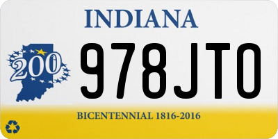 IN license plate 978JTO