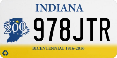 IN license plate 978JTR
