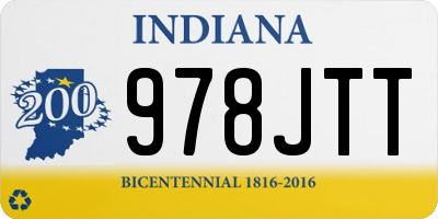 IN license plate 978JTT