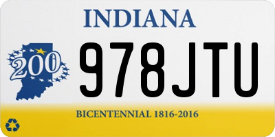 IN license plate 978JTU