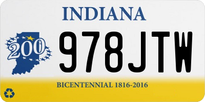 IN license plate 978JTW