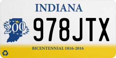 IN license plate 978JTX