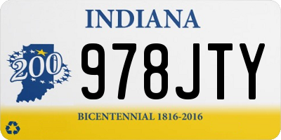 IN license plate 978JTY