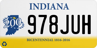 IN license plate 978JUH