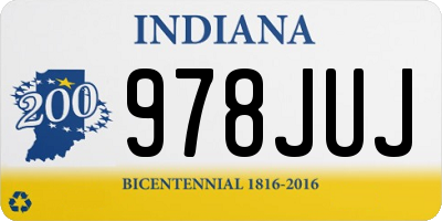 IN license plate 978JUJ