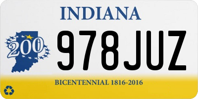 IN license plate 978JUZ