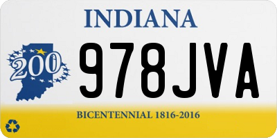 IN license plate 978JVA
