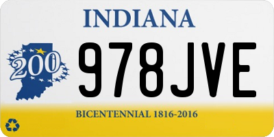 IN license plate 978JVE