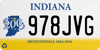 IN license plate 978JVG