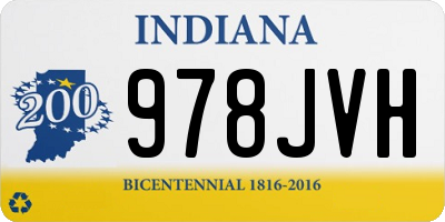 IN license plate 978JVH