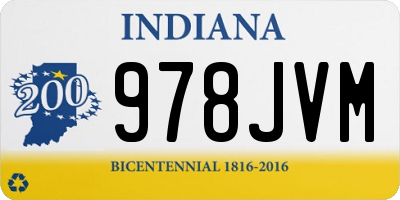 IN license plate 978JVM