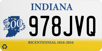 IN license plate 978JVQ