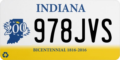 IN license plate 978JVS