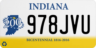 IN license plate 978JVU