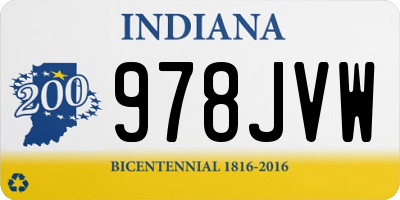 IN license plate 978JVW