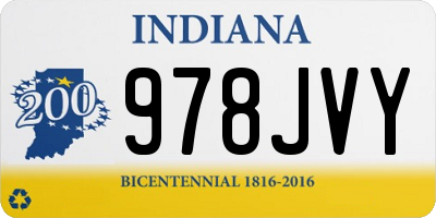 IN license plate 978JVY