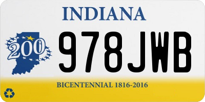 IN license plate 978JWB