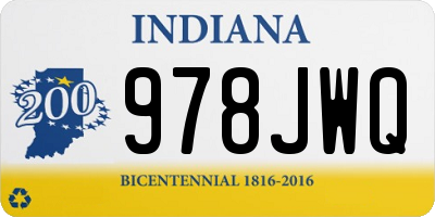 IN license plate 978JWQ