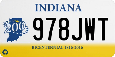 IN license plate 978JWT