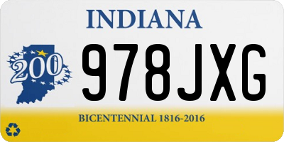 IN license plate 978JXG