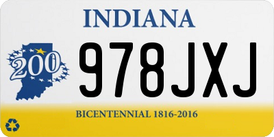 IN license plate 978JXJ