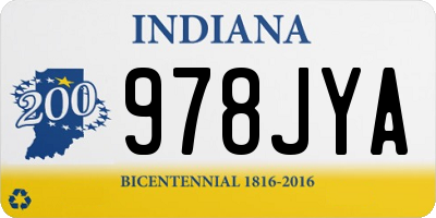 IN license plate 978JYA