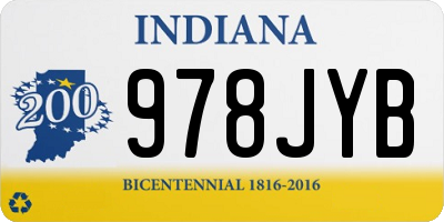 IN license plate 978JYB