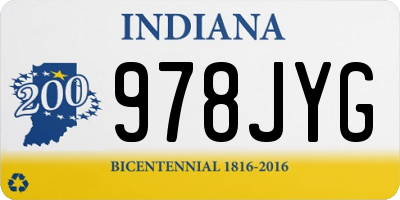 IN license plate 978JYG