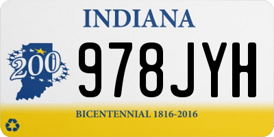 IN license plate 978JYH