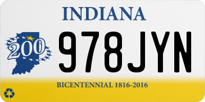 IN license plate 978JYN