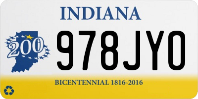 IN license plate 978JYO