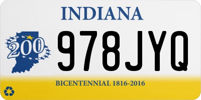 IN license plate 978JYQ
