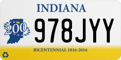 IN license plate 978JYY