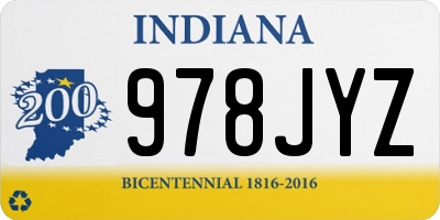 IN license plate 978JYZ