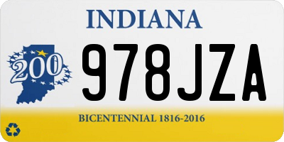 IN license plate 978JZA